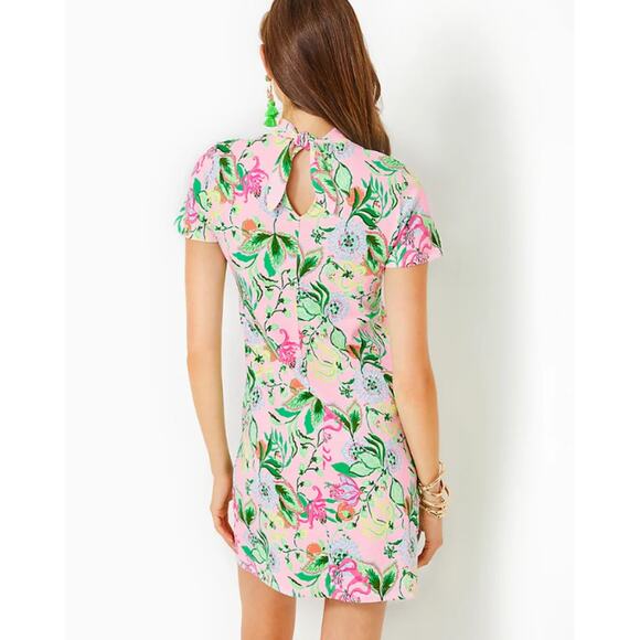 LILLY PULITZER Halle Short Sleeve Dress Medium Via Amore Spritzer Tropical NWOT - Picture 4 of 13